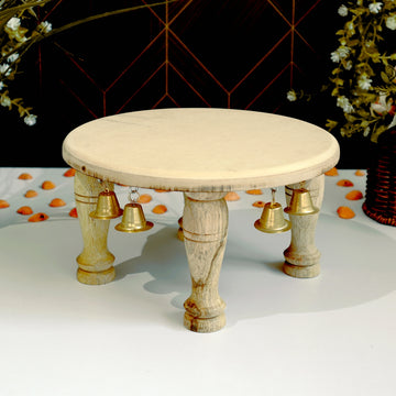 Circle Chauki With Wooden Legs And Bells